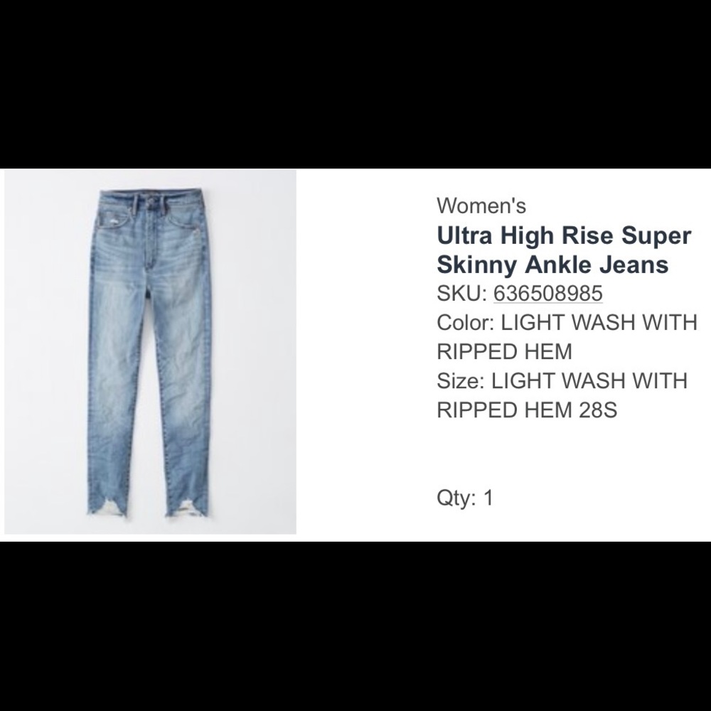 Abercrombie & Fitch super skinny ankle jeans - short - never worn
